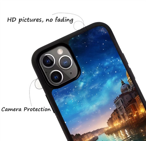 For iPhone 11 12 13 14 Pro Max art Print venice cyberpunk Cover Friendly - Picture 12 of 25