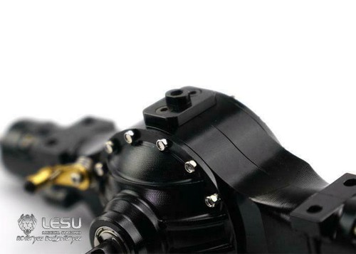 Blocco differenziale asse posteriore in metallo US STROCK LESU per trattore RC 1/14 camion auto - Foto 7 di 9