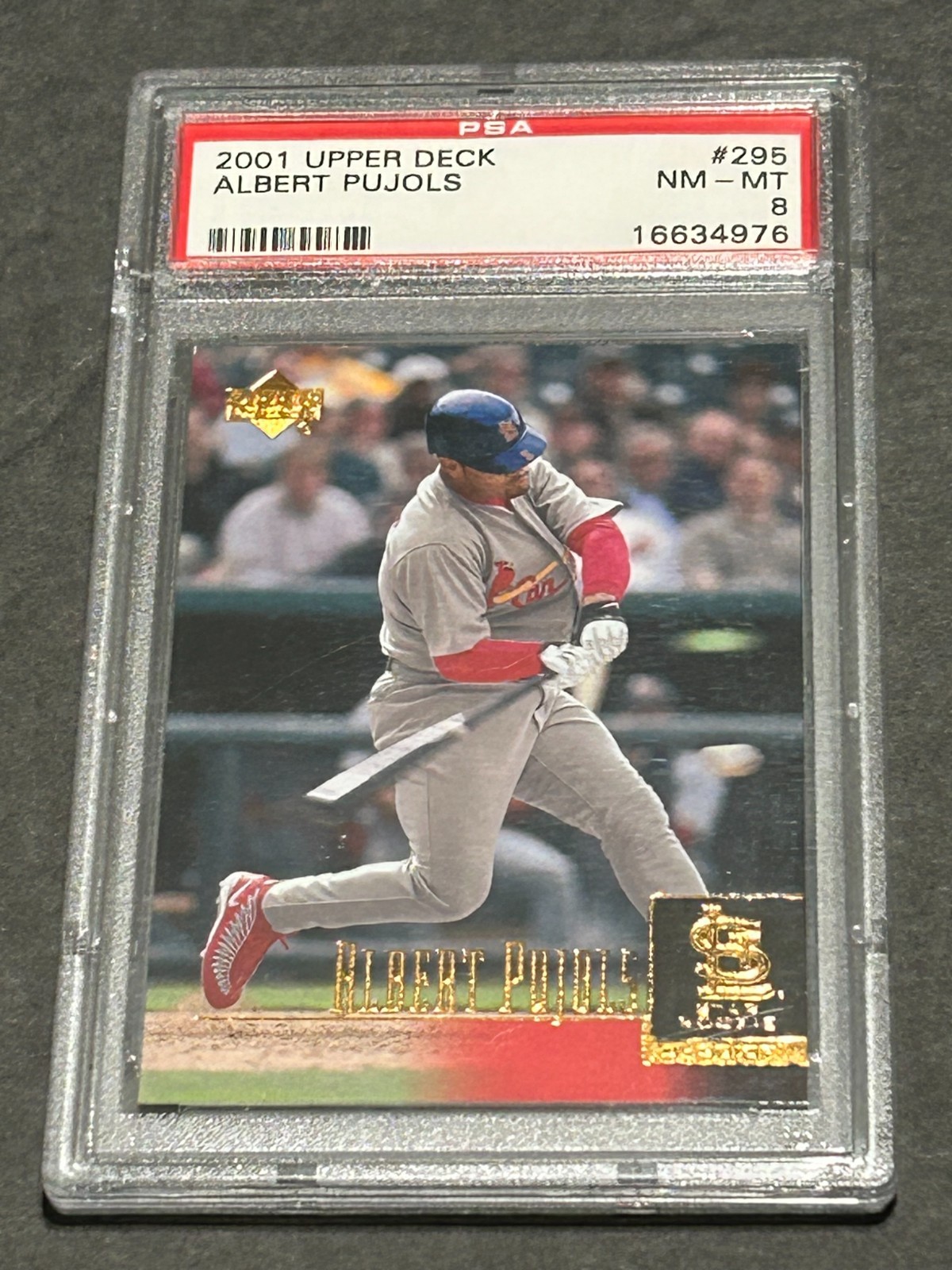 2001 Upper Deck #295 Albert Pujols PSA 8 NM-MT Rookie Card St. Louis Cardinals