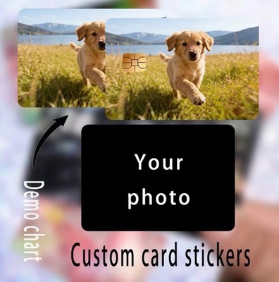 Custom Credit & Debit Card Stickers  2pcs Set, Customizable, READ DESCRIPTION!