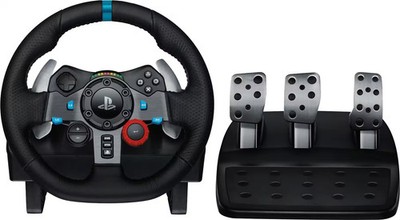 Logitech - G29 Driving Force Racing Wheel and Floor Pedals for PS5