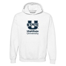 Utah State Aggies Primary Logo Hoodie - White