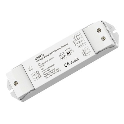 3CH*1A WiFi RF High Voltage Controller R2.4G S3(WT) RGB LED Strip Tuya APP Cloud