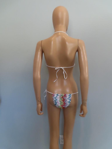 NWOT MISSONI Multicolor Zig-Zap 2-pc Bandeau Top/Bikini Bathing Suit 40/US 4 - Picture 13 of 14