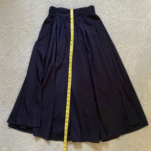 Gabar Skirt Women’s Small Black Elastic Waist Flared Flow 35" Long Made In USA - Picture 3 of 7