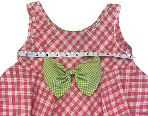 Rare Edition Vintage Girls 1990’s Plaid Sleeveless Dress Size 5 Pink Made In USA - Picture 5 of 6
