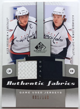 2010-11 SPGU Dual Fabrics Alex Ovechkin / Alex Semin 1/100 Washington Capitals