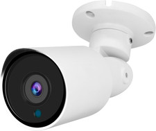 5MP PoE IP Bullet Camera Outdoor, H.265 PoE IP Security Camera with 2.8mm Lens,