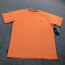 Spyder Rash Guard Shirt Mens Large Orange UPF 30 Swim Quick Dry Surf S923154
