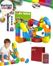 Train Set – 3D Train Routes with Mix-And-Match Stem Cubes, Gravity-Defying Elect