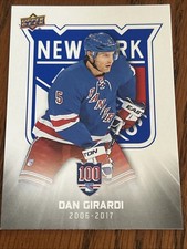 Dan Girardi 2025-26  New York Rangers Centennial 100 White #69