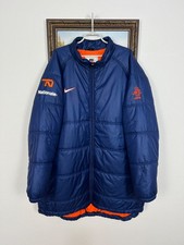 Vintage 90's Nike Netherlands Blue Football Warm Jacket Holland Puffer Mens 2XL