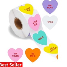 500 PCS Heart Stickers for Kids, Valentines Day Stickers Love Decorations Acc...
