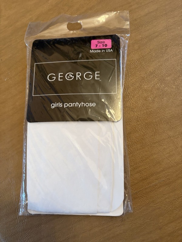 New George Girls Tights - White