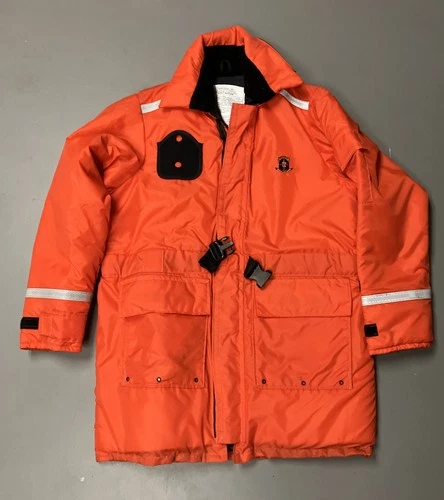 Stearns I055 Adult Medium Flotation Aid Type III PFD Safety Rescue Jacket Orange - product listing photo