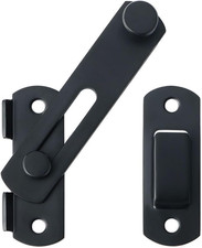 4 Inch Flip Latch Gate Latches, Heavy Duty Stainless Steel Hardware, Matte Black