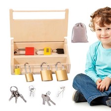 Lock And Key Toy Lock Set Keys Educational Wooden Learning Montessori Charmingly