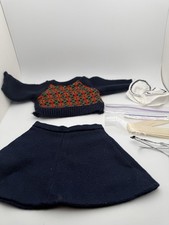 American Girl Molly Meet Outfit 1986 Pleasant Company Skirt Sweater Glasses