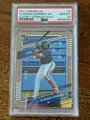 2021 Panini Chronicles Vladimir Guerrero Jr. #9 Clearly Donruss Gold /10 PSA 10