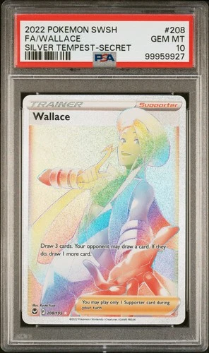 PSA 10 - SWSH Silver Tempest - Wallace - 208/195 - Hyper Secret Rare