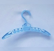 Vintage Mother Duck Duckling Plastic Blue Baby Clothes Hangers set of 11
