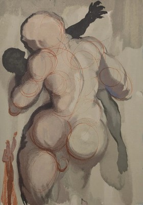 Salvador DALI: Purgatorium 6, Originale GRAVUR, Göttliche KOMÖDIE, 1960