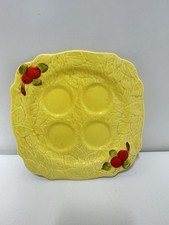 Royal Venton Ware Yellow 4 Egg Plate John Stevenson Burslem
