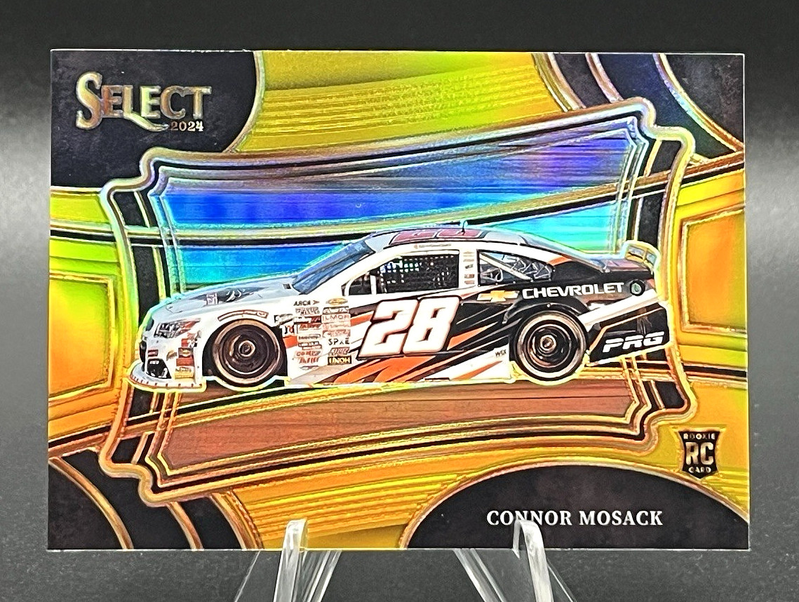 2024 Panini Select Racing #164 Connor Mosack Pit Road Gold Prizm /10 (RC)