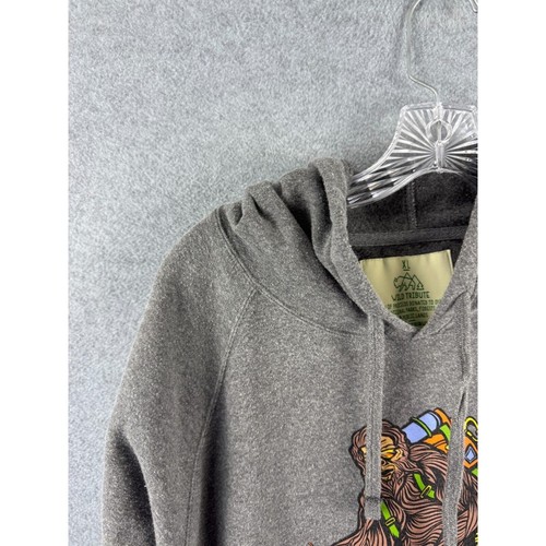Wild Tribute Yeti Sasquatch Hoodie Men's XL Gray Long Sleeve Pullover Sweatshirt - 第 2/9 張圖片