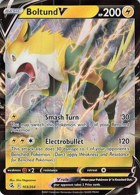 Boltund V Ultra Rare SWSH08: Fusion Strike 103/264 NM