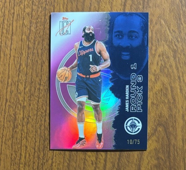 2025-26 Topps Signature Class #62 James Harden Pink Refractor /75