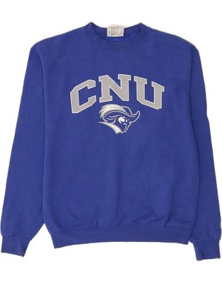 CHAMPION Herren Grafik Sweatshirt Pullover mittelblau Baumwolle DI37