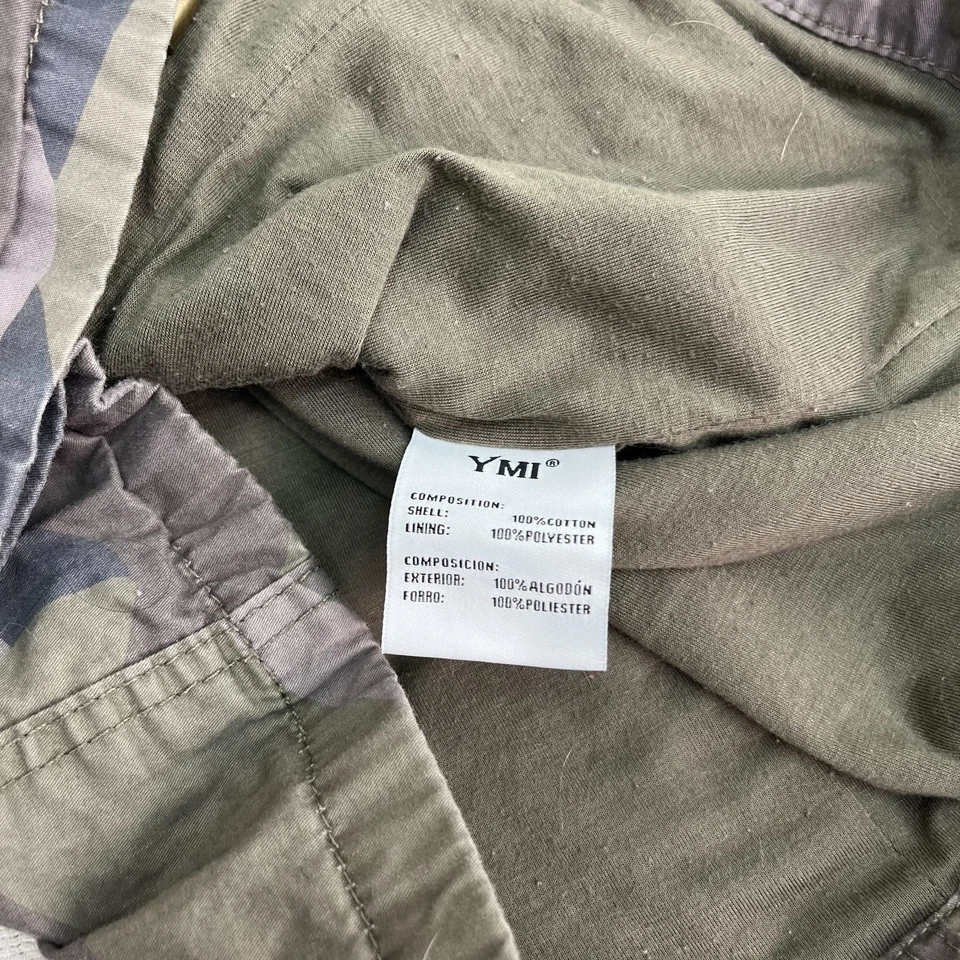Chaleco Militar Colección YMI Mujer S Verde Camuflaje Algodón Con Capucha Cremallera Completa Foto 3 de 4