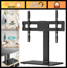 Universal Swivel TV Stand Base for 37-75 Inch LCD LED TVs, Height Adjustable, Te