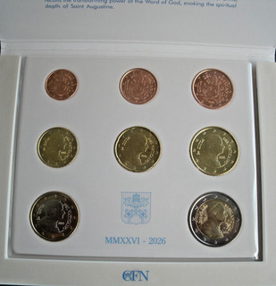 Vatican 2026 KMS 1 Cent 2 Euro im originalen Folder Stempelglanz
