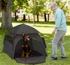 Dog Tent with Carry Bag, for Beach, Backyard, Home, Dark Gray