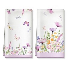 Torchons de Cuisine Microfibre Vaisselle Lot de 2 Serviettes 40x60cm HX0331-XW
