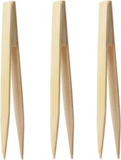 Bamboo Tweezers Anti Static 5.9" (Packs of 3) for Art, Craft, 