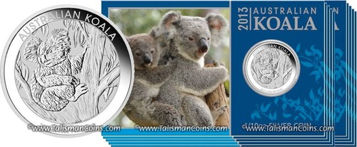 PACK de 10 centavos de plata pura de 1/10 OZ de escalada en koala Australia 2013 en OGP - Imagen 3 de 5