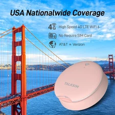 Portable Pink UFO Pocket WiFi Mobile Hotspot: 1GB Data for USA