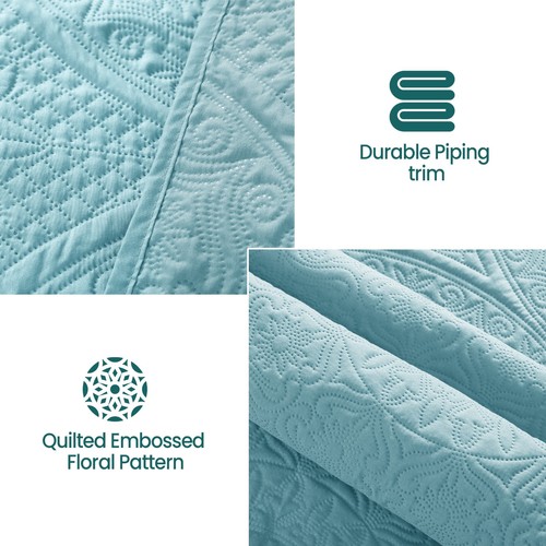 3PCS Oversized Bedspread Set Coverlet Set Lightweight Quilt Set Comforter Set - Picture 105 of 172