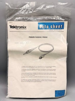 NOS Tektronix P6062B 1X/10X Passive Oscilloscope Probe 105MHz 6ft w/ Manual