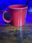 Fiestaware D Handle Coffee Mug Scarlet Red Fiesta HLC USA  Contemporary Round
