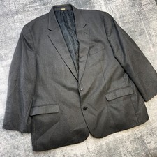 Oak Hill Blazer Jacket Mens 2XLP 50/52 Charcoal Houndstooth Suit Coat Paisley