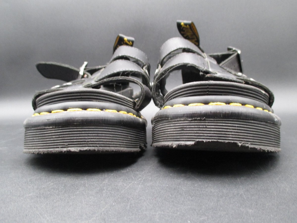 Dr Martens Sandals Mens 9 Terry Fisherman Black Leather Gladiator Bouncing Soles Dr. Martens Gladiator Sandals for Men for sale | eBay main image 4