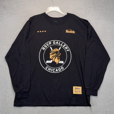 Modelo RSVP Gallery Chicago Hockey Shirt Mens 2XL Black Fighting Spirit