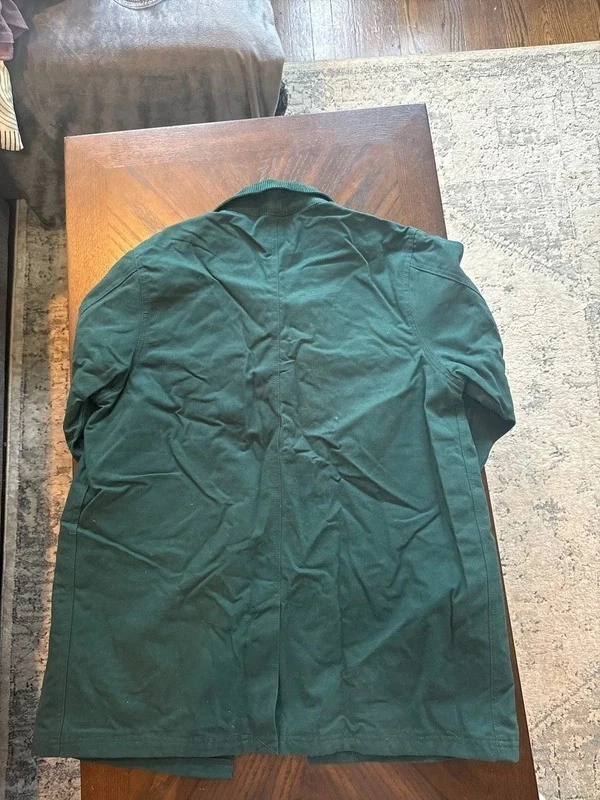 Dickeys Dickies Reworked Chore coat Hoodie Mens Green Plaid Hooded Coat Zip Logo - product detail image 2