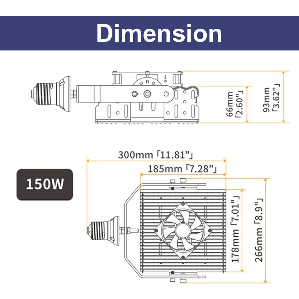 150W LED Retrofit Kit For Parking Lot Stadium Tennis Court Large Area Light 480V - Image 2 of 4