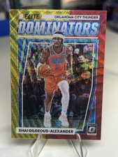 Shai Gilgeous-Alexander 2022 Donruss Optic Red Gold Wave Elite Dominators /99