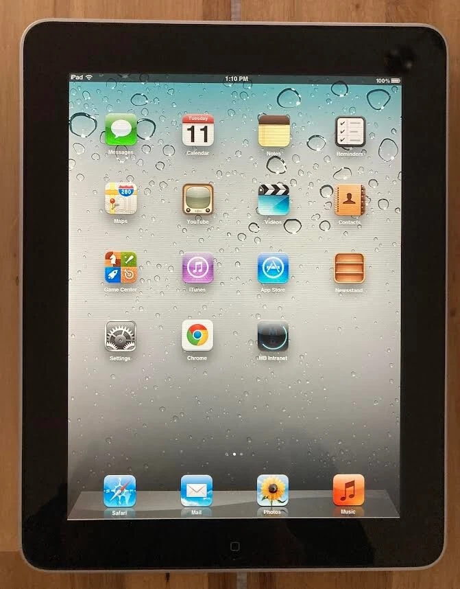 APPLE iPad 1st Generation Silver 16GB MB292LL A1219 5.1.1 WiFi Bluetooth / NM+ - Image 2 of 4
